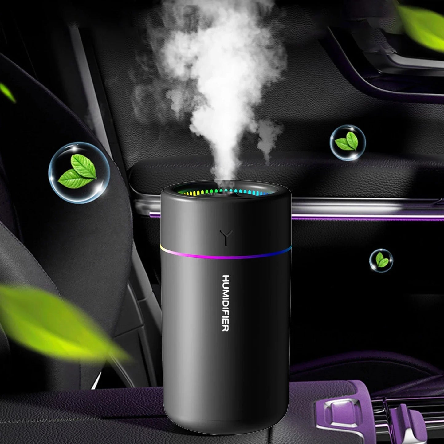 Humidificateur 280ML – Diffuseur Silencieux & Lumière d’Ambiance
