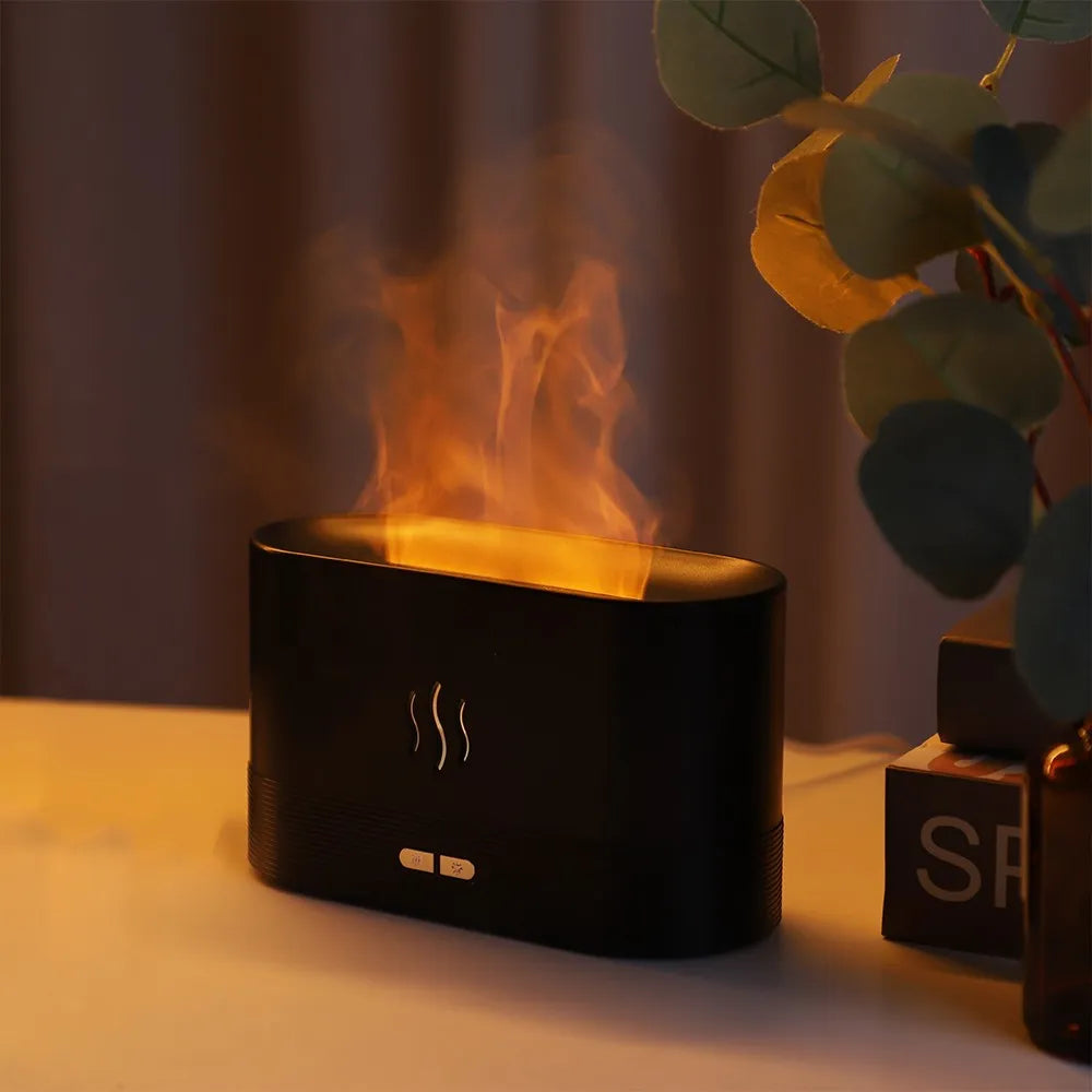 Diffuseur d’Arôme & Lampe Flamme LED 2-en-1