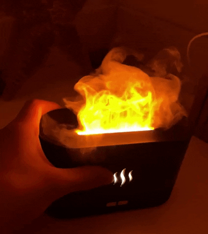 Diffuseur d’Arôme & Lampe Flamme LED 2-en-1